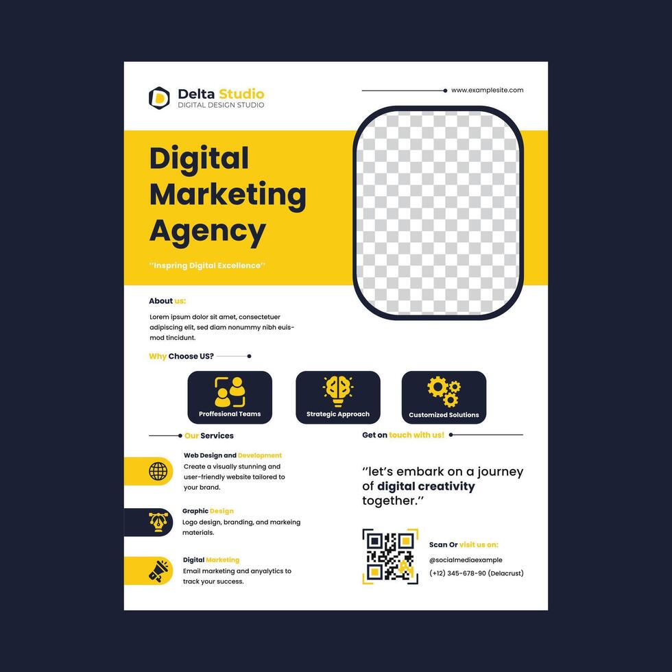 Digital Marketing Expert Social Media Design Template vector