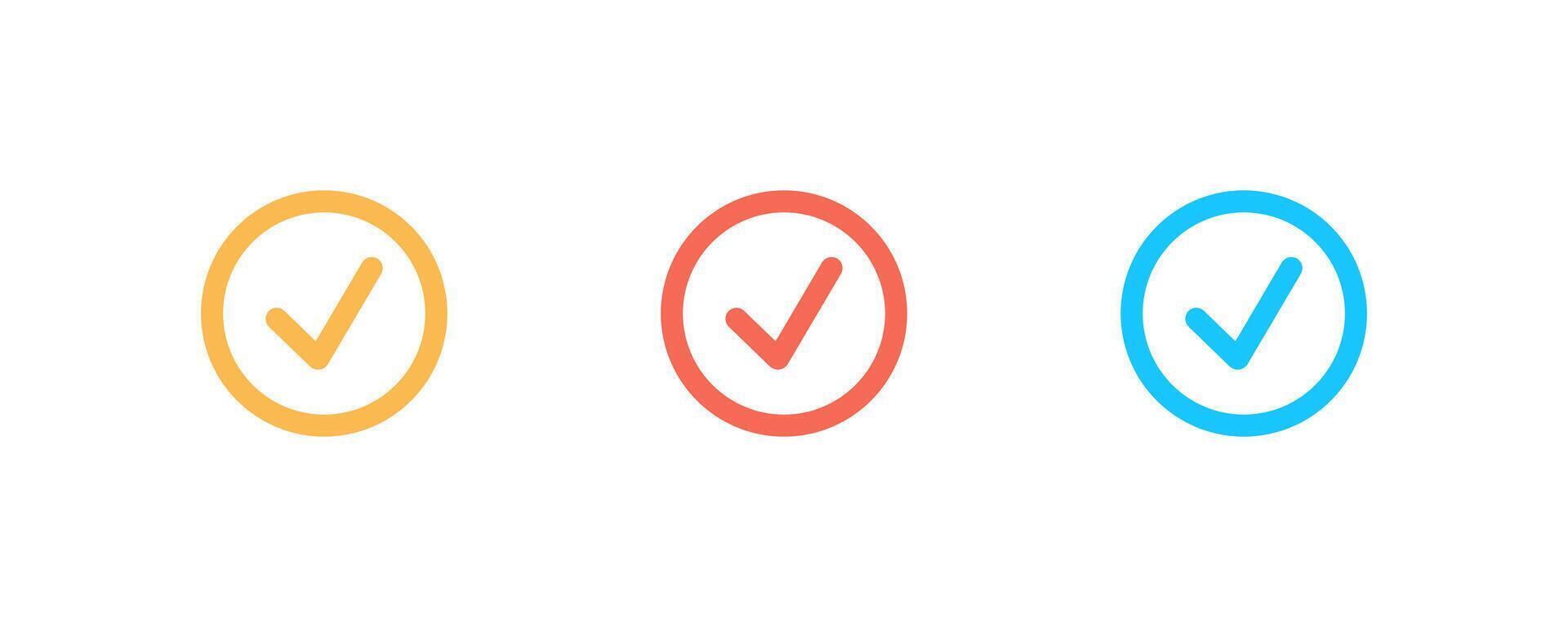 Check mark icon flat. illustration design. vector