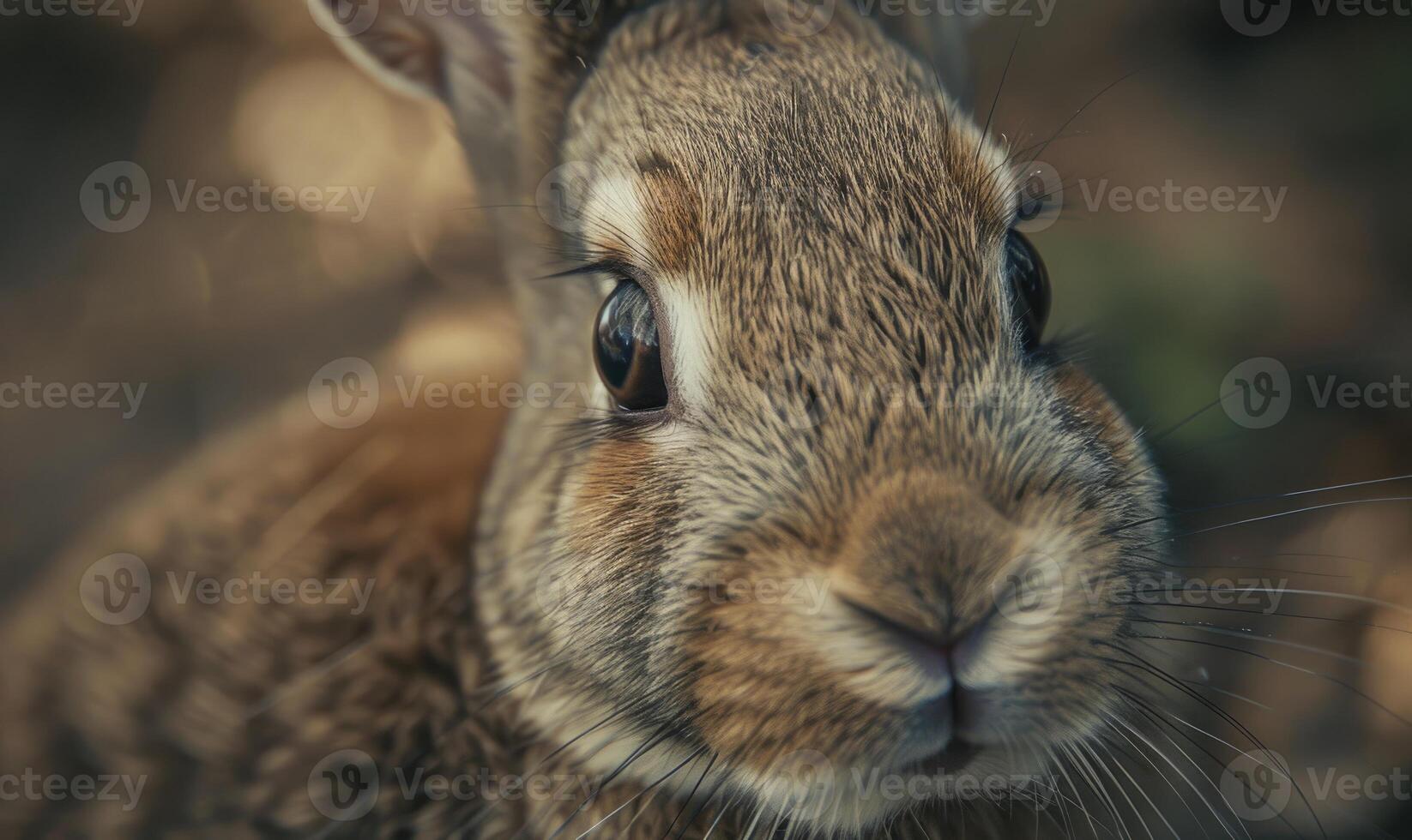 Close-up of a curious bunny's nose twitching photo