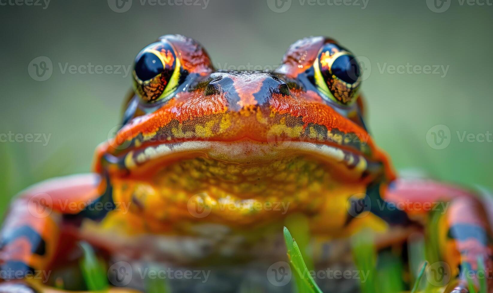 de cerca retrato de un rana arvalís foto