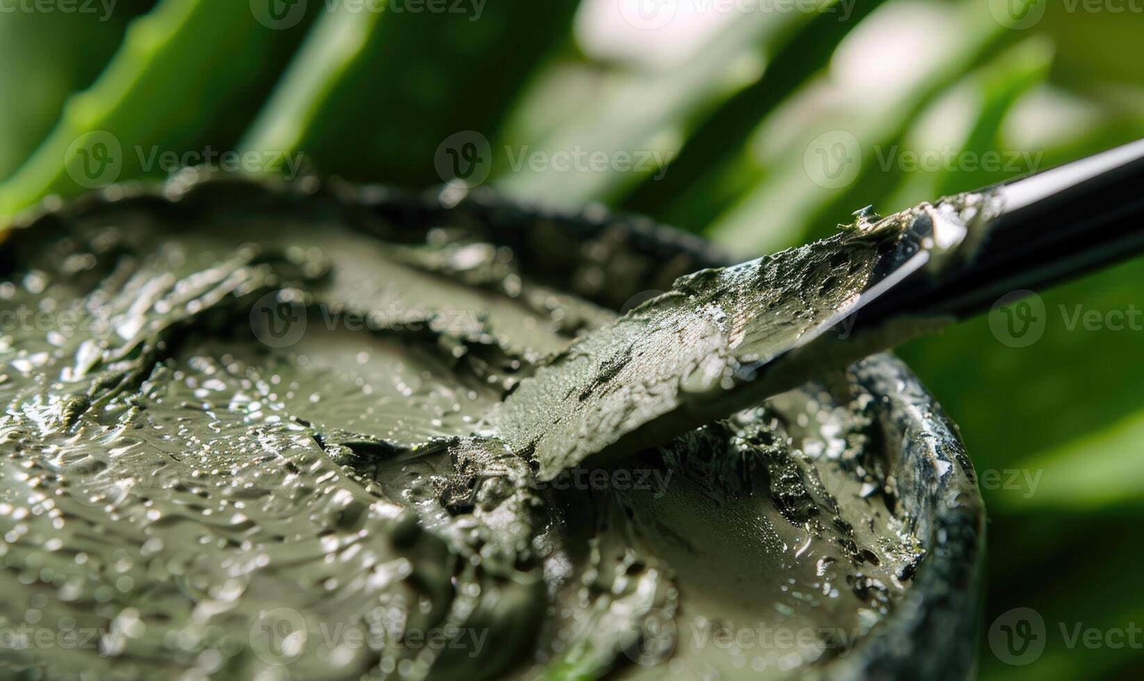 Close-up of organic clay, beauty and health care photo