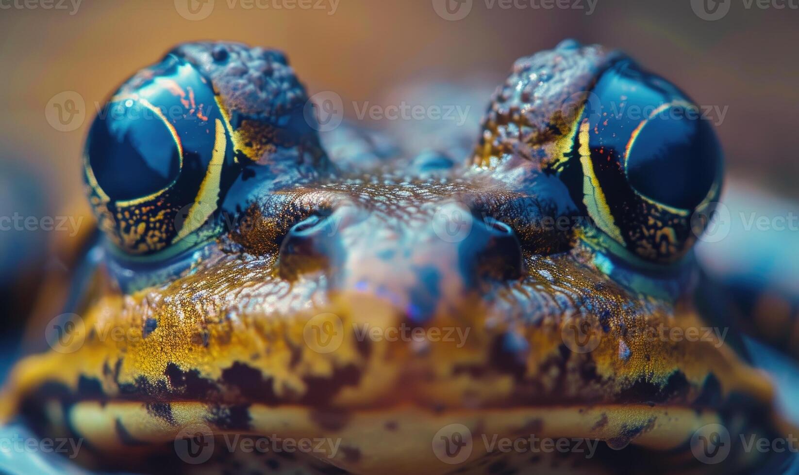 Detailed macro portrait of a Rana arvalis photo