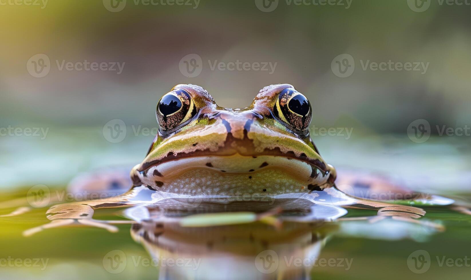 Close-up portrait of a Rana arvalis photo