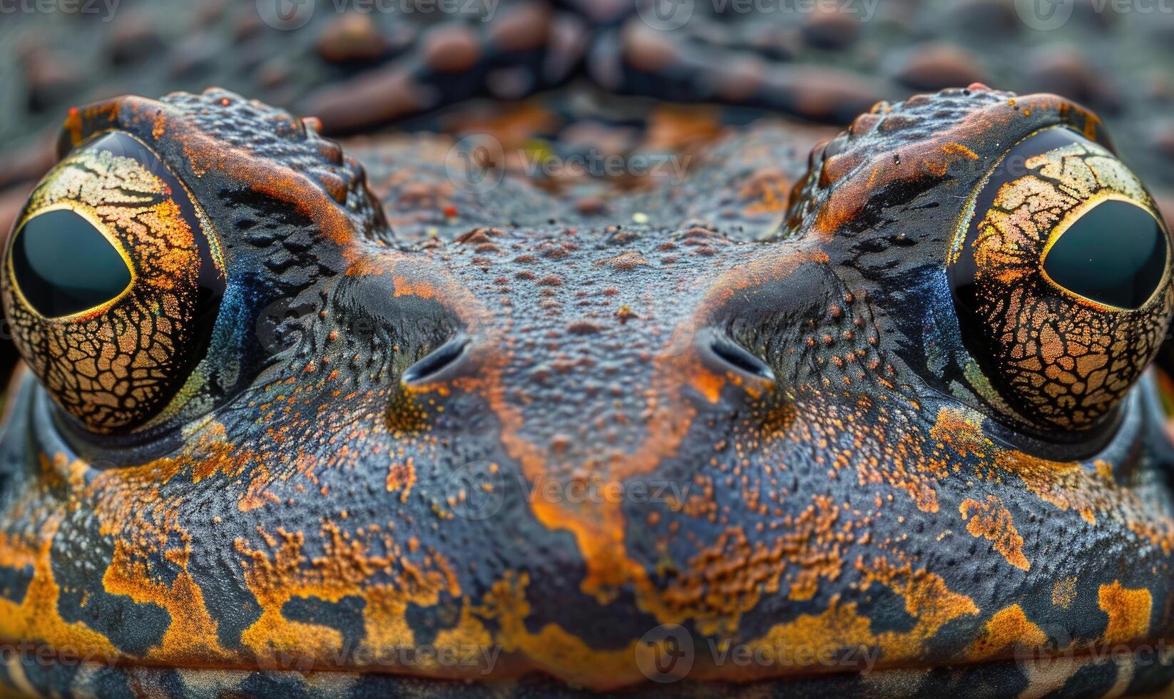 Detailed macro portrait of a Rana arvalis photo