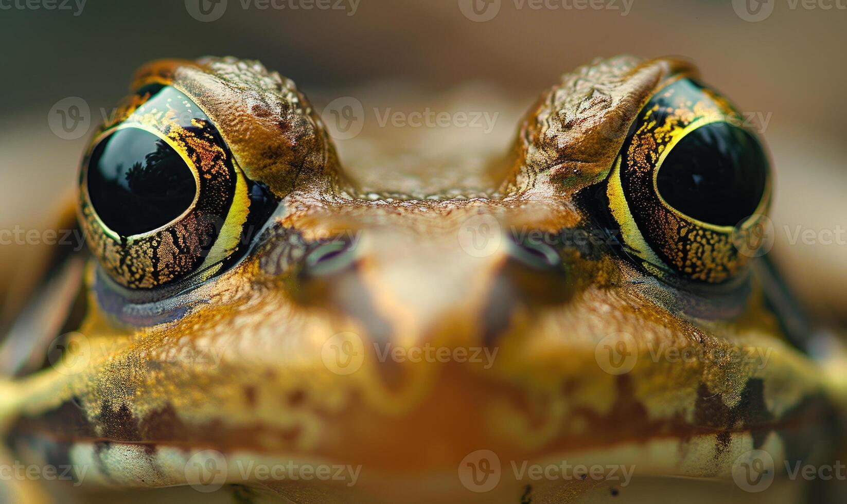 Extreme close-up of Rana arvalis eyes photo