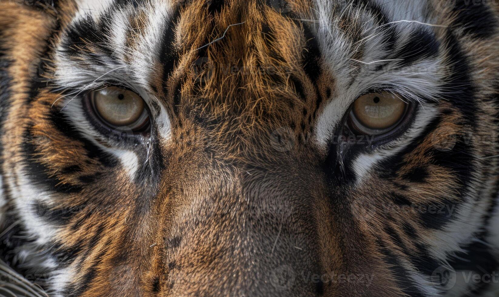 Close-up of a captive Bengal-Siberian tiger photo