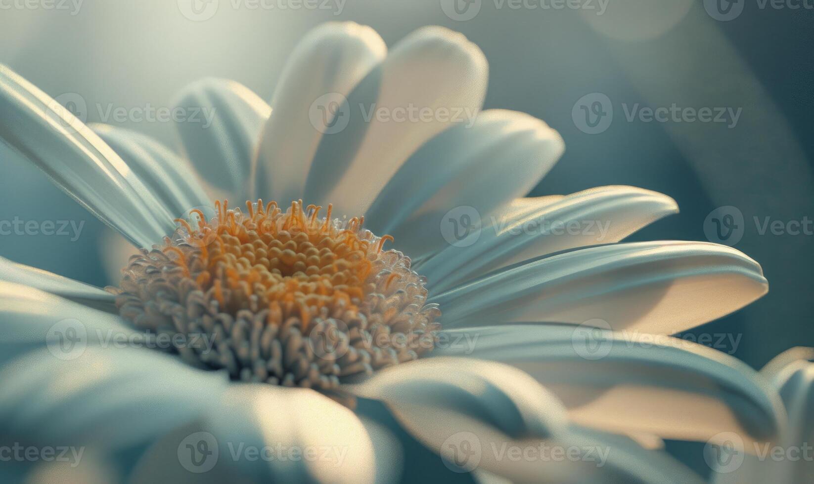 Close-up of a daisy in sunlight photo