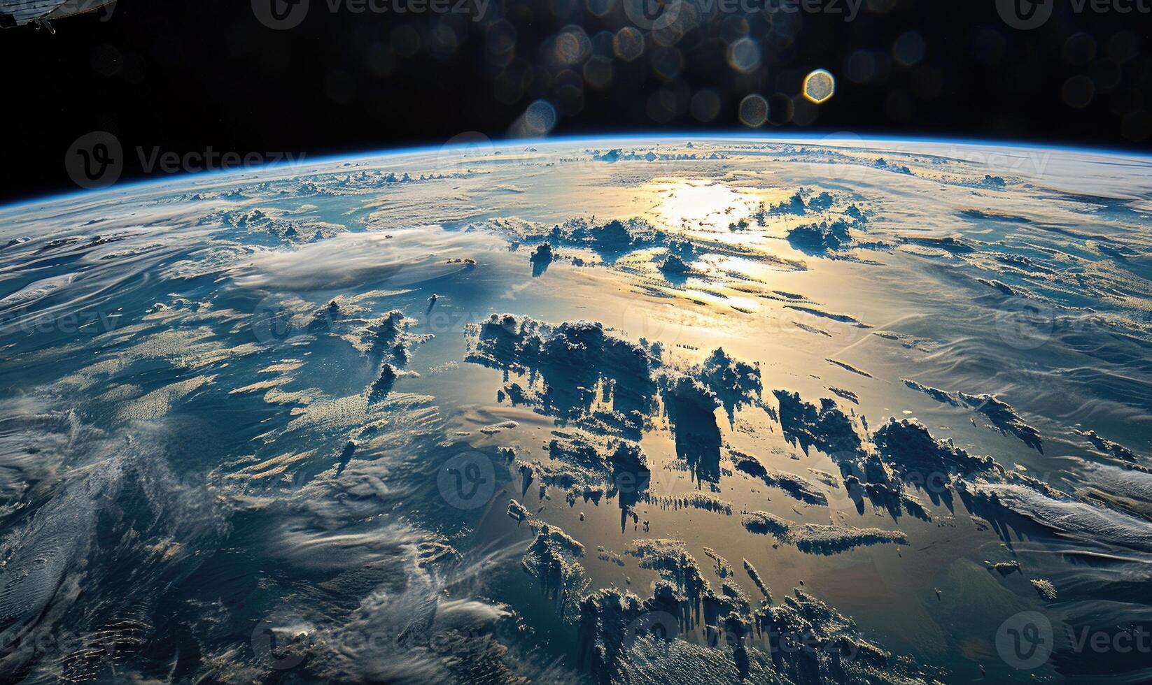 A satellite view of Earth from space, cosmos background photo