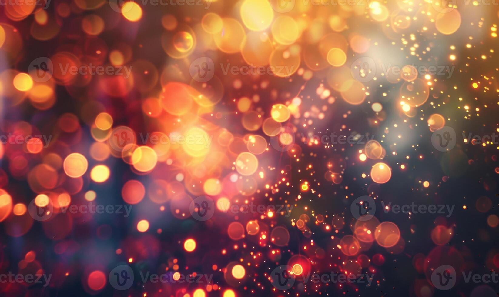 Glittering bokeh lights creating a magical atmosphere, abstract background photo