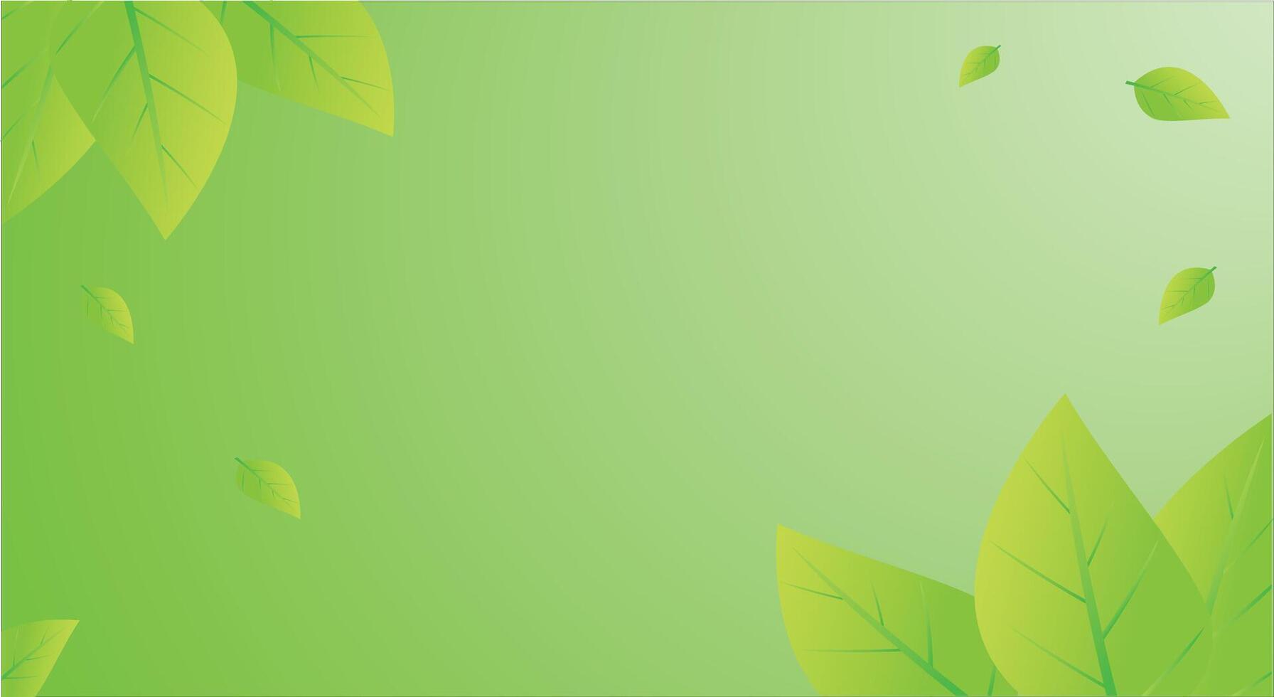 fresh green leaves background vector