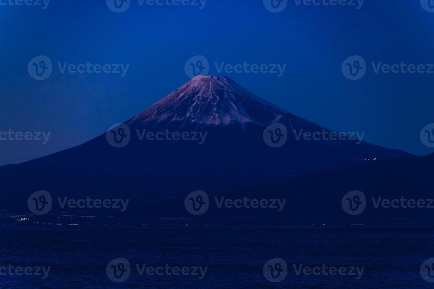 A sunset of Mt.Fuji near Suruga coast in Shizuoka photo