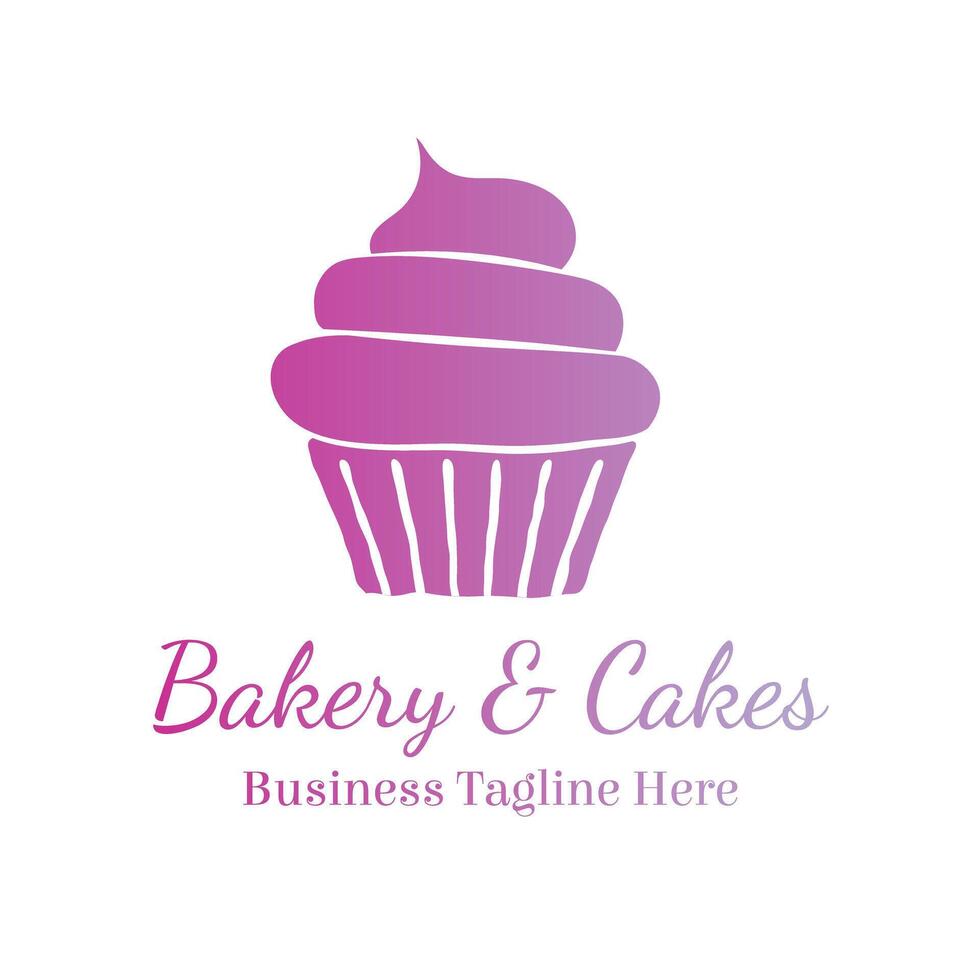 Cupcake Logo or Muffin Icon for Bakery vector