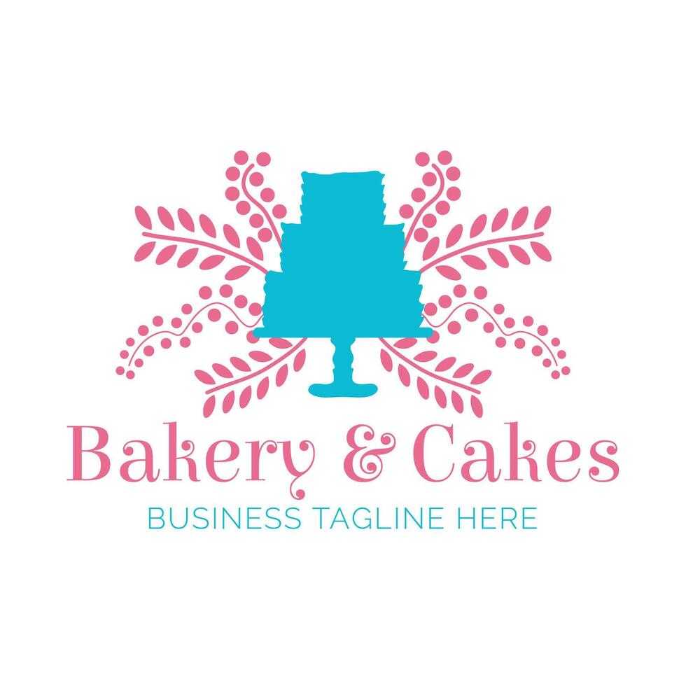 Bakery and Cakes Nice Logo Design vector