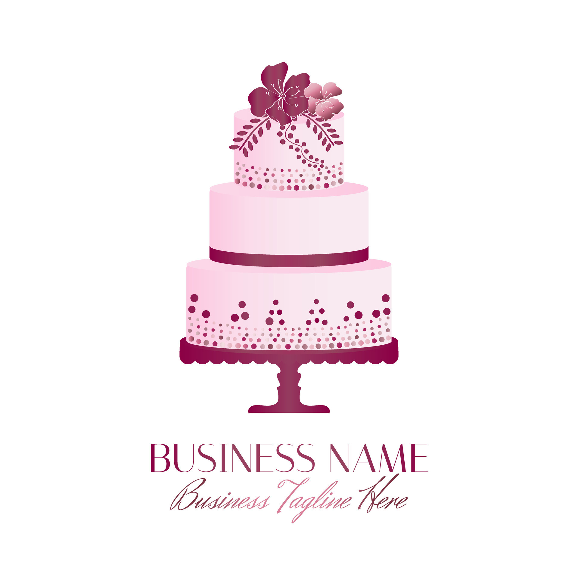 Pink Bakery Logo Design with a Cake 43037861 Vector Art at Vecteezy