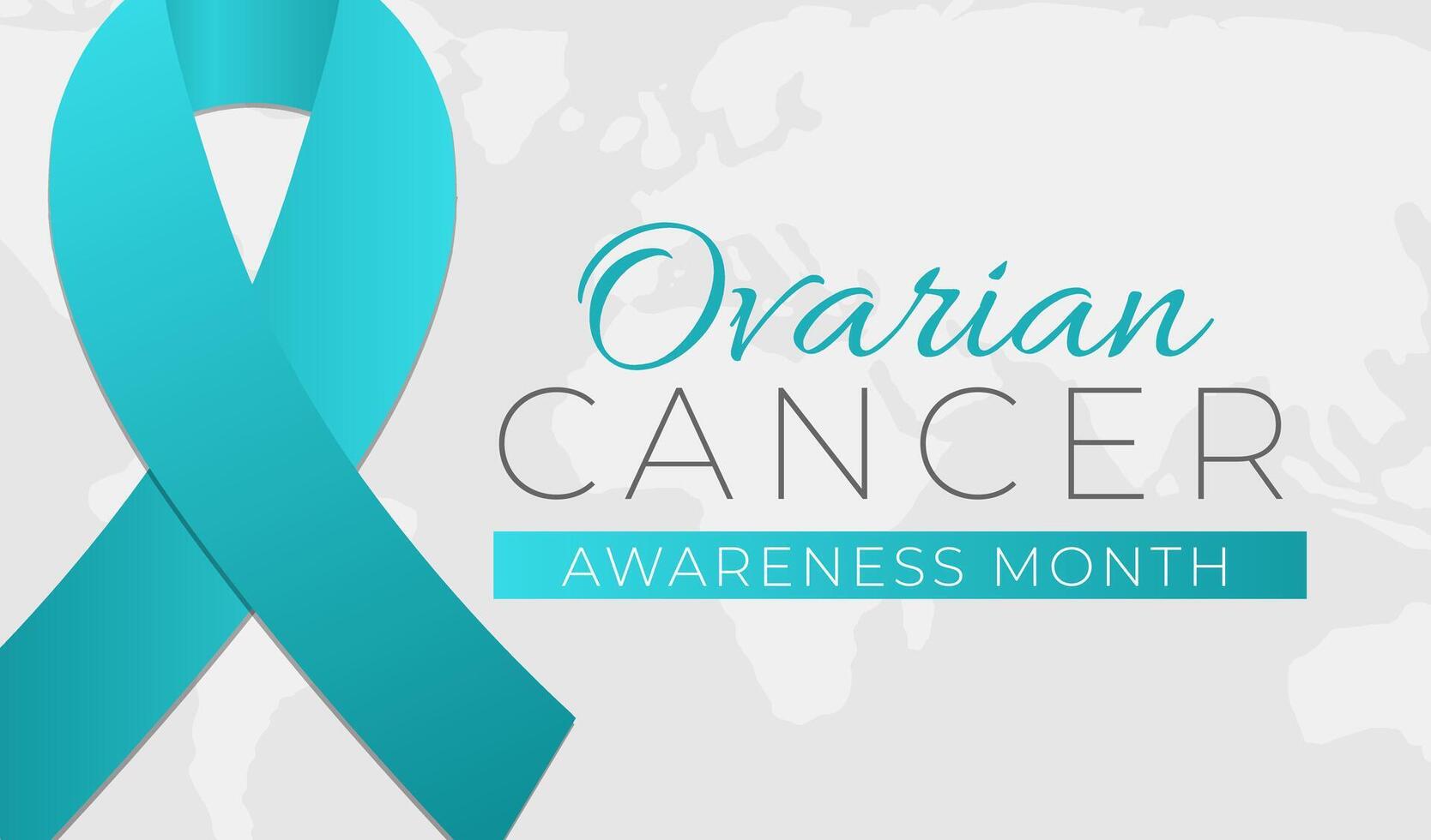 Ovarian Cancer Awareness Month Background Illustration Banner vector