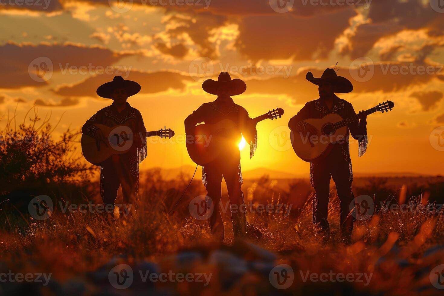 AI generated Mariachi band, cinco de mayo celebration. ai generated photo
