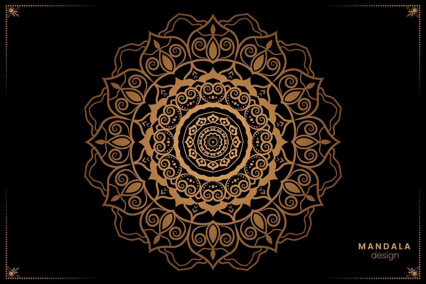 Geometric floral mandala design, ornate ethnic oriental style in format for coloring book, suitable for mehndi, textiles, posters and tattoos vector