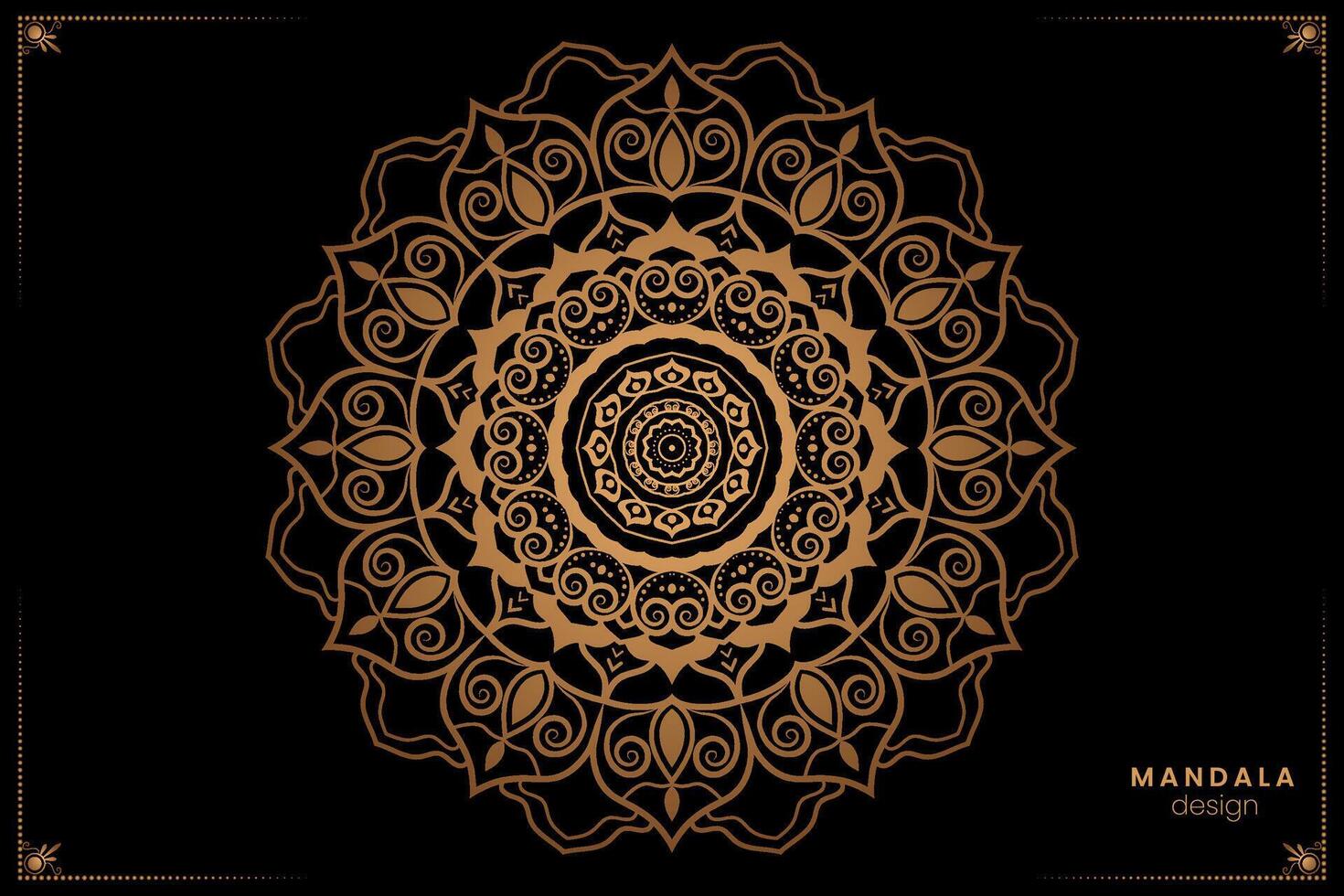 Geometric floral mandala design, ornate ethnic oriental style in format for coloring book, suitable for mehndi, textiles, posters and tattoos vector