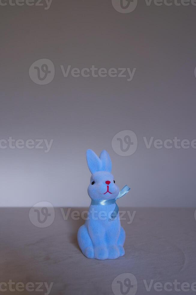 Easter bunny on the table photo