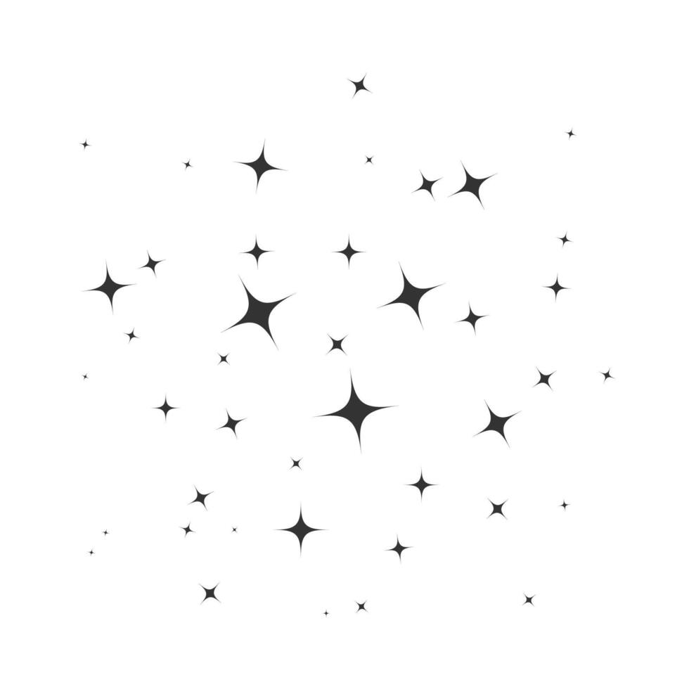 Stars on sky icon simple flat style isolated. vector