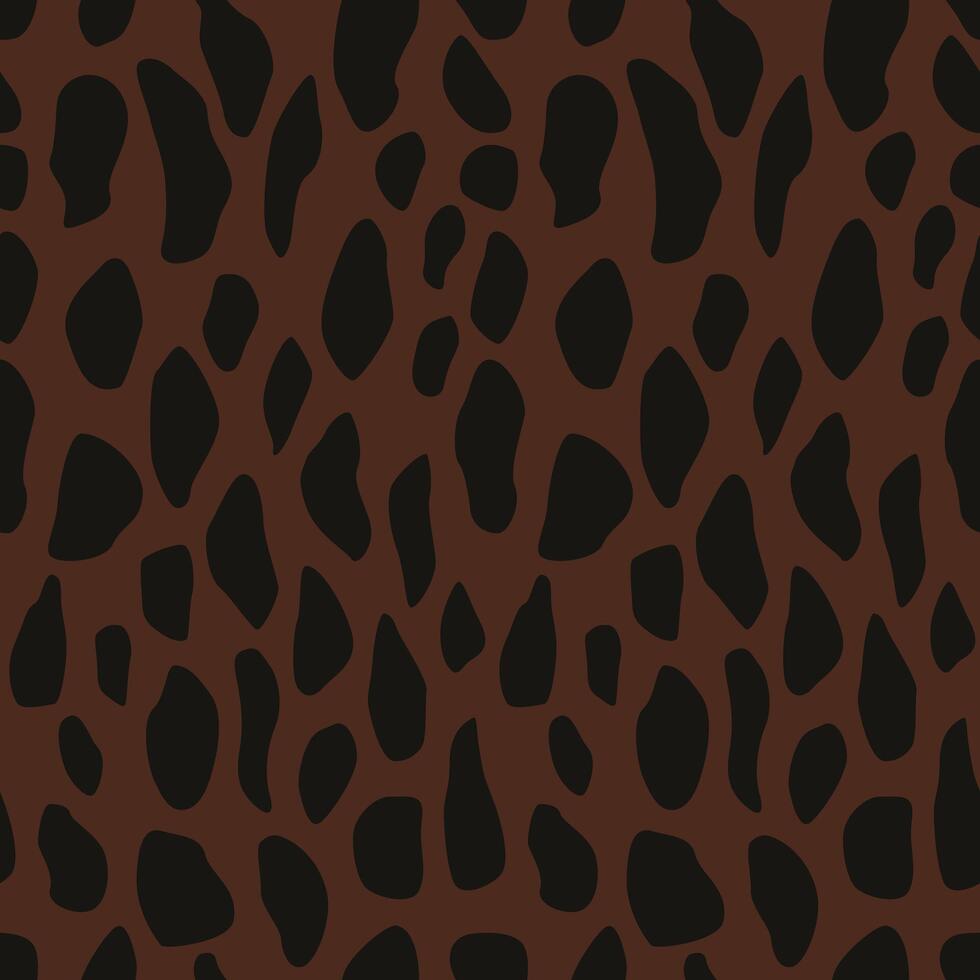 Brown wild animal skin seamless abstract pattern background vector