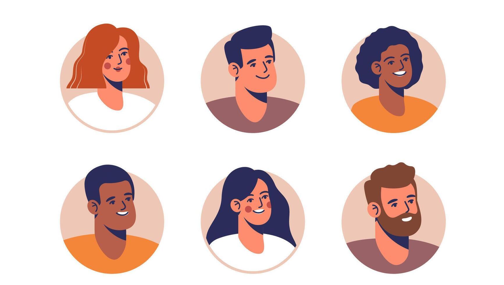 Avatar profile picture icon set vector
