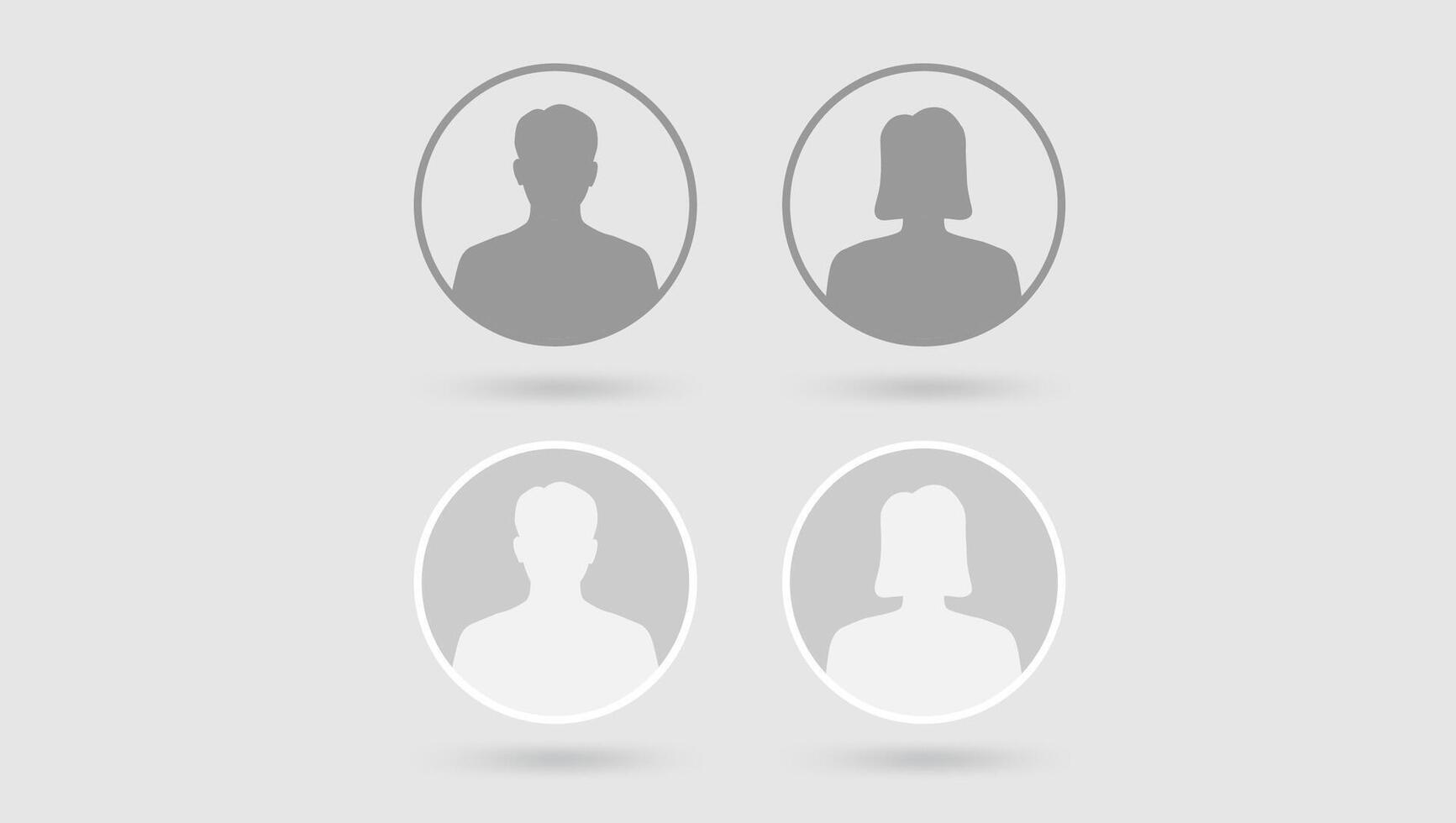 Avatar profile icon set including male and female set of mens and womens characters Set of Avatars Creative People vector