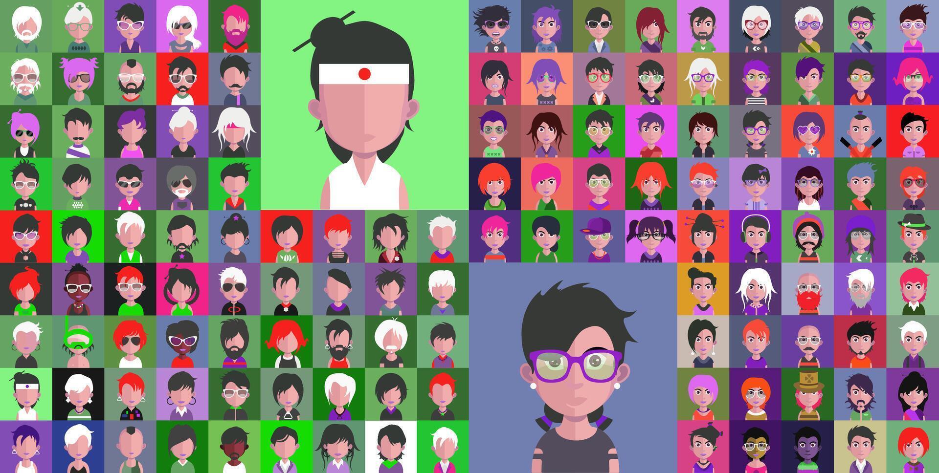 Modern avatar collections vector