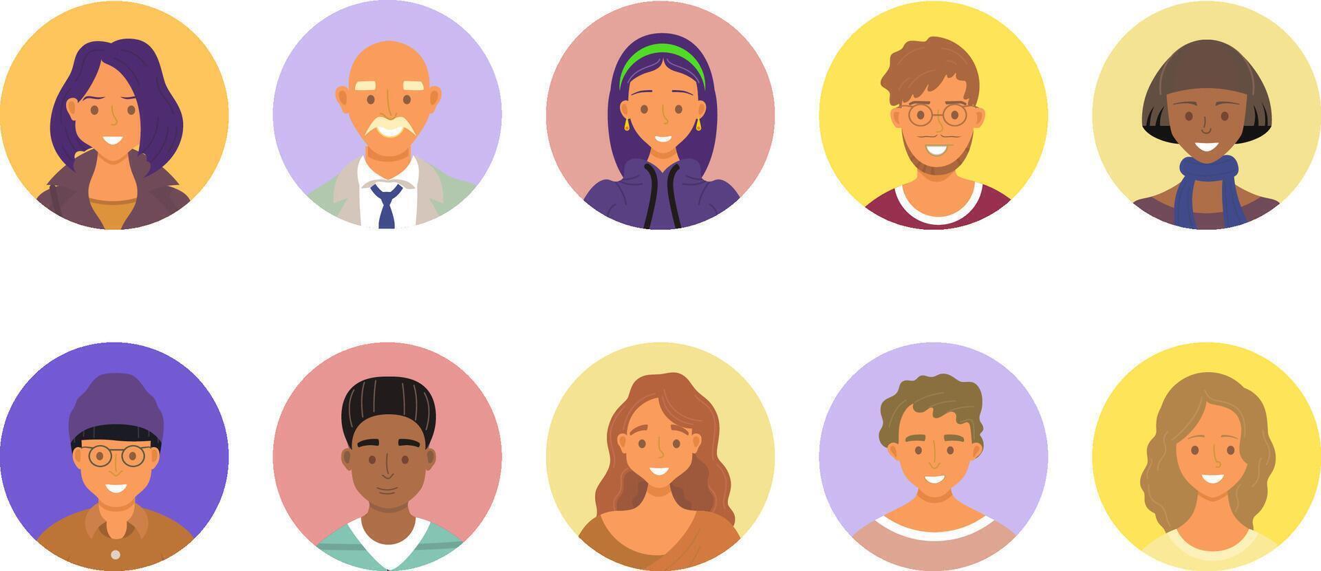 Modern avatar collections vector