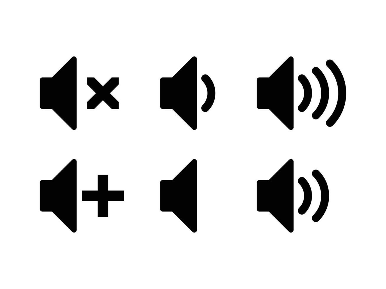 Sound icons set vector