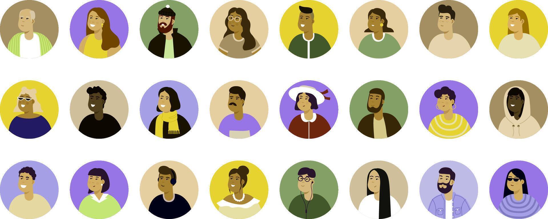 Modern avatar collections vector