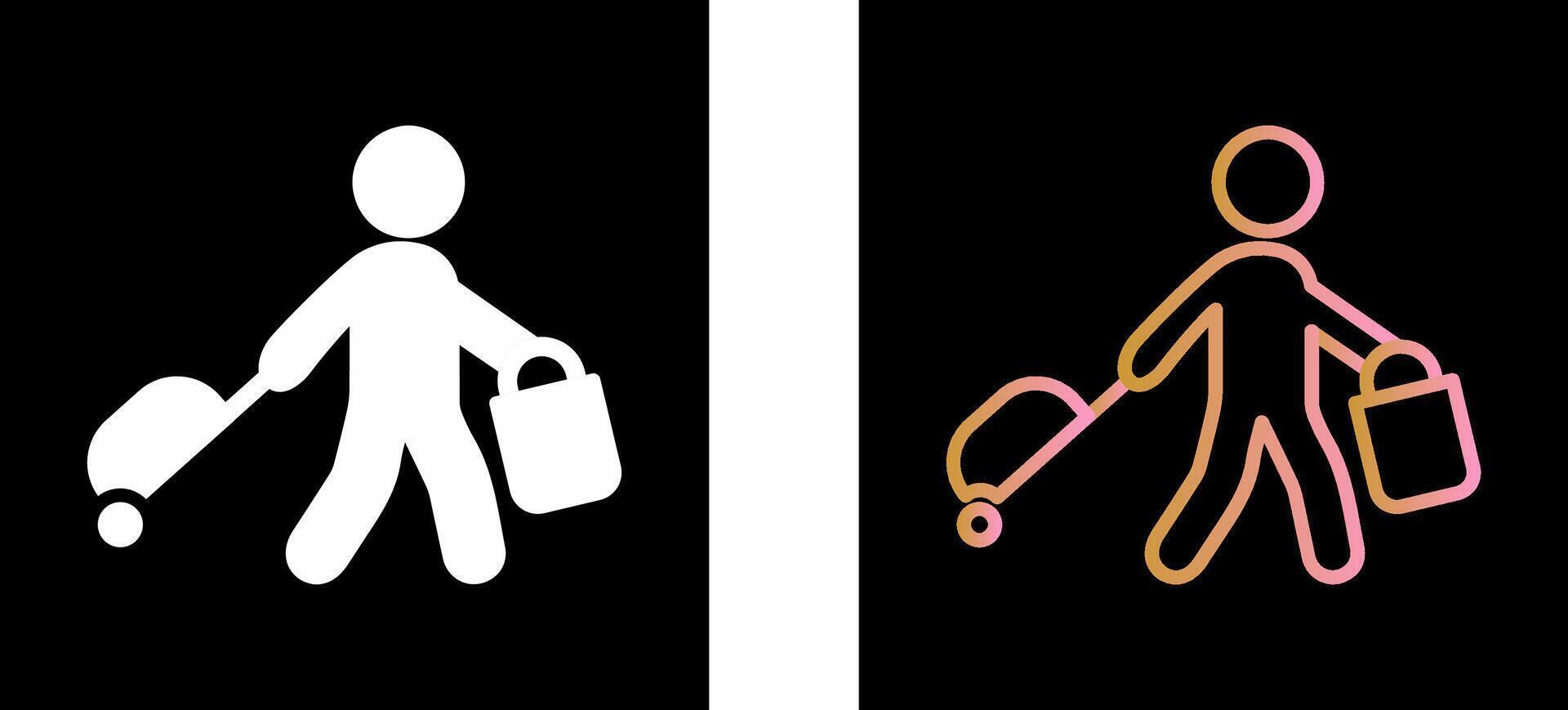 Carrying Bag Icon Design vector