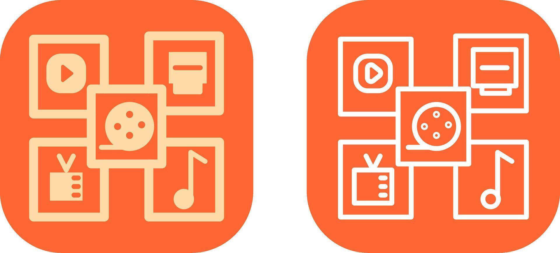 Multimedia Icon Design vector