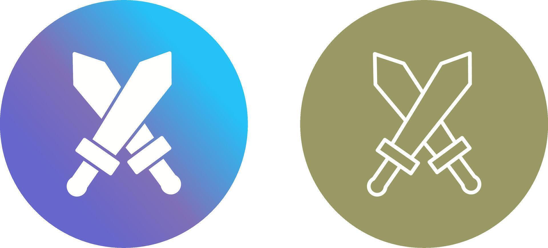 Two Swords Icon Design vector