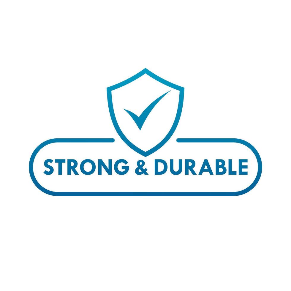 Strong and durable design logo template illustration vector
