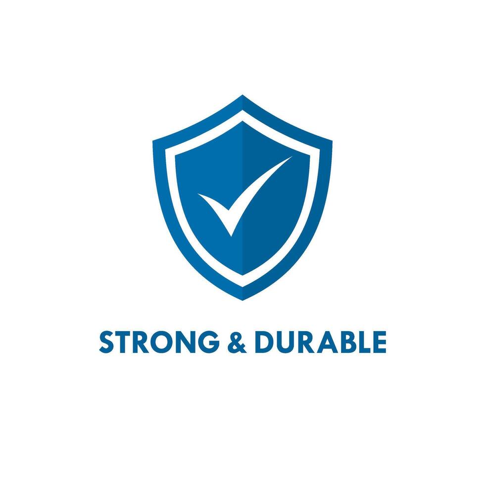 Strong and durable design logo template illustration vector