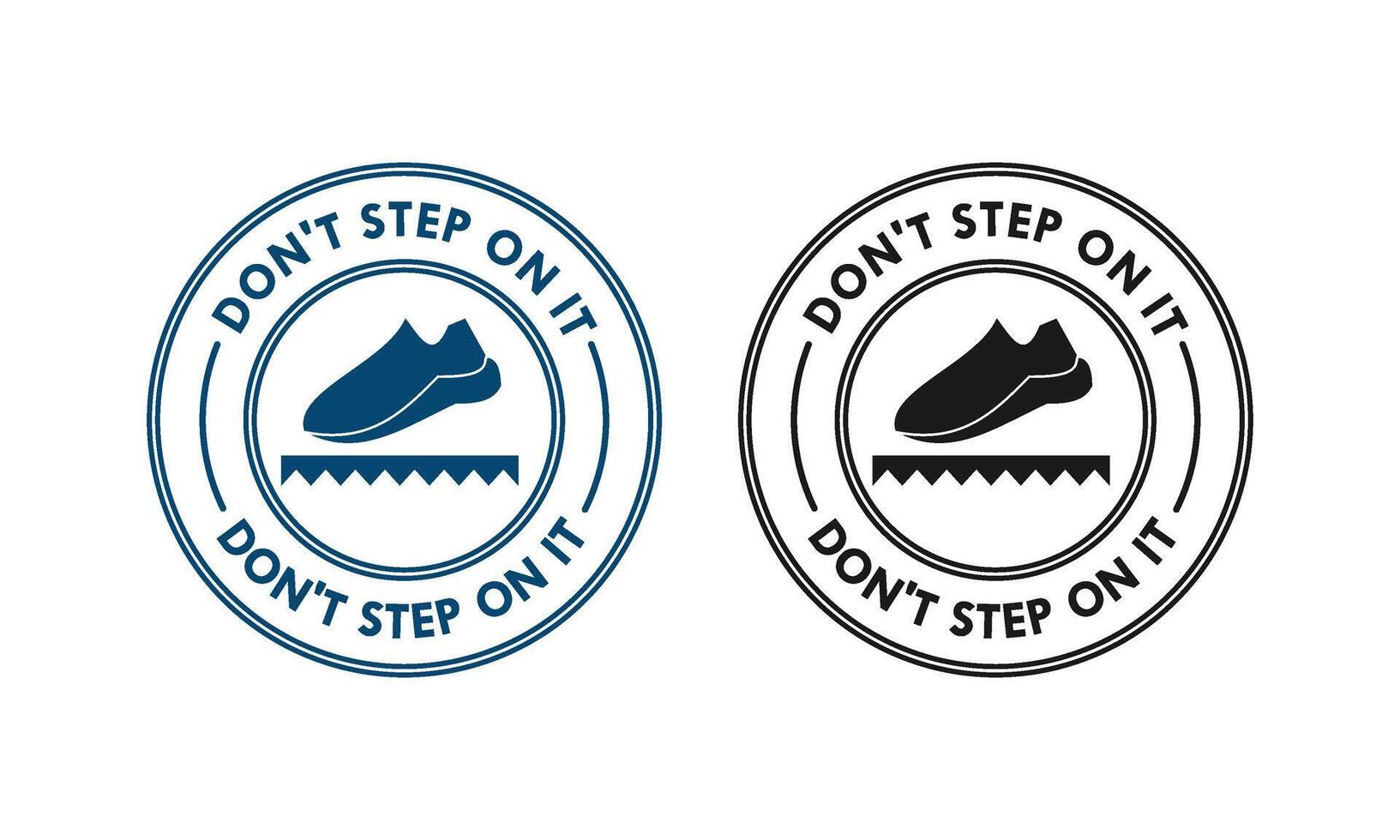 Don't step on it design logo template illustration vector