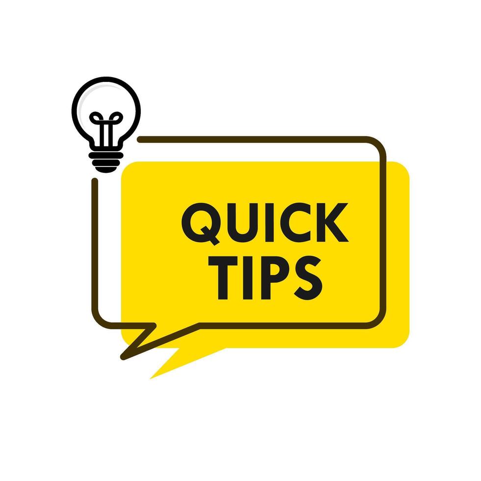 Quick tips design template illustartion vector