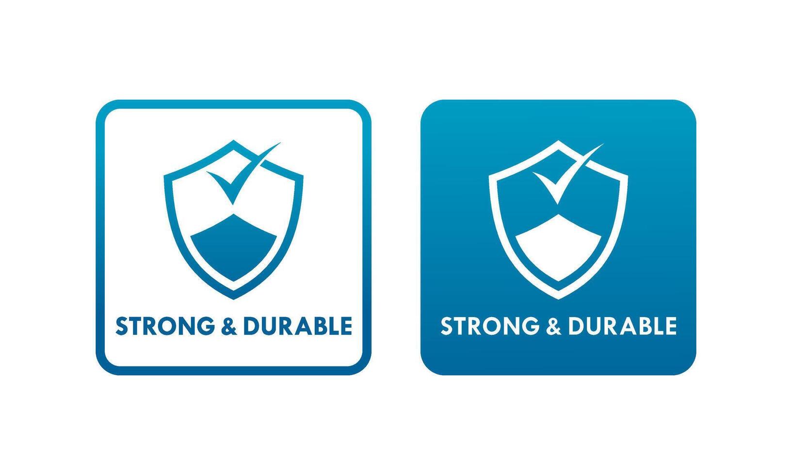 Strong and durable design logo template illustration vector