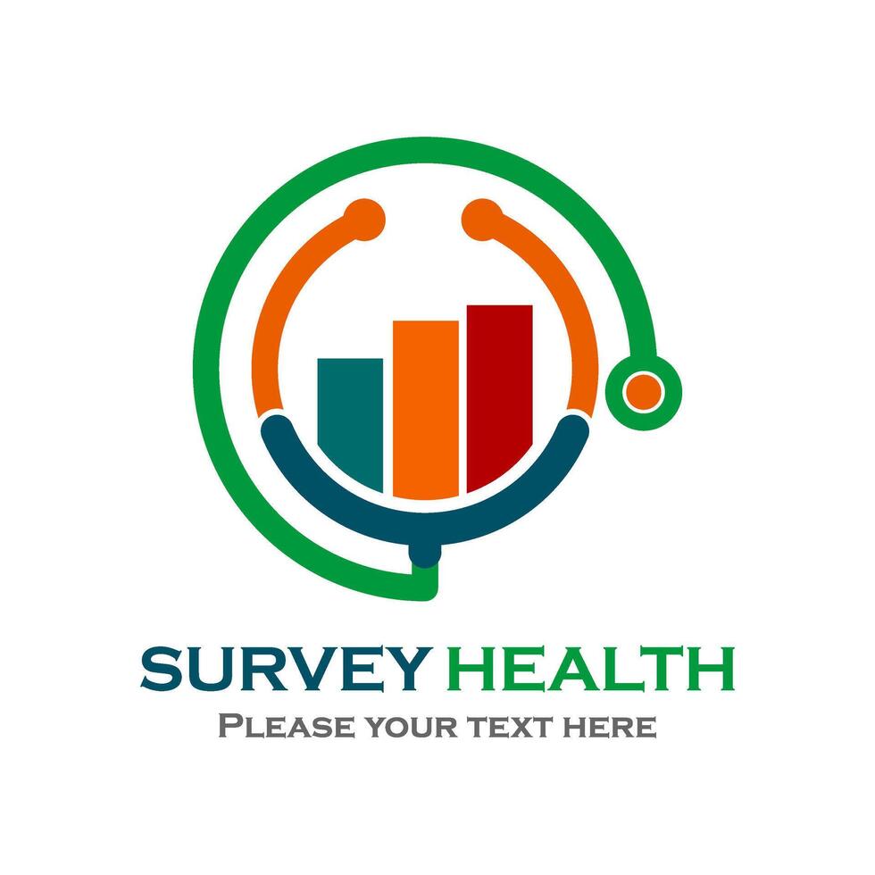 Medical survey logo template illustration vector