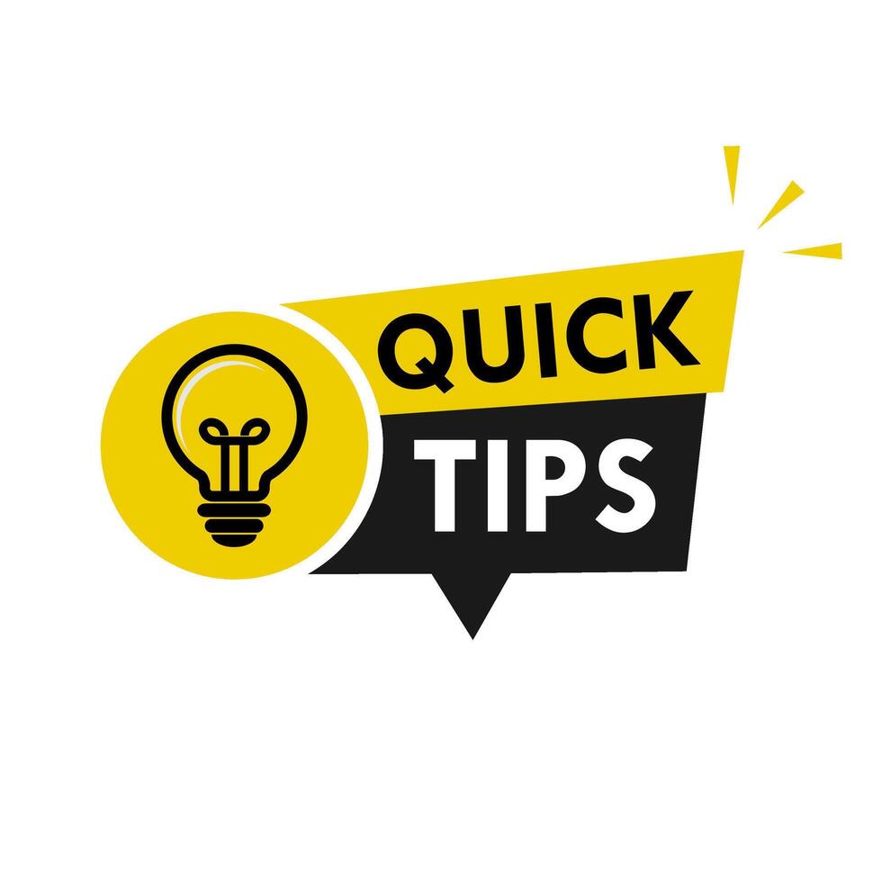 Quick tips design template illustartion vector