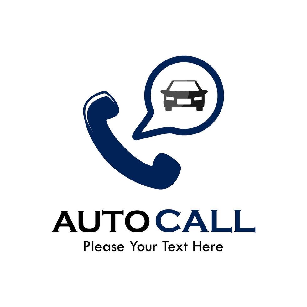 Auto call logo template illustration vector