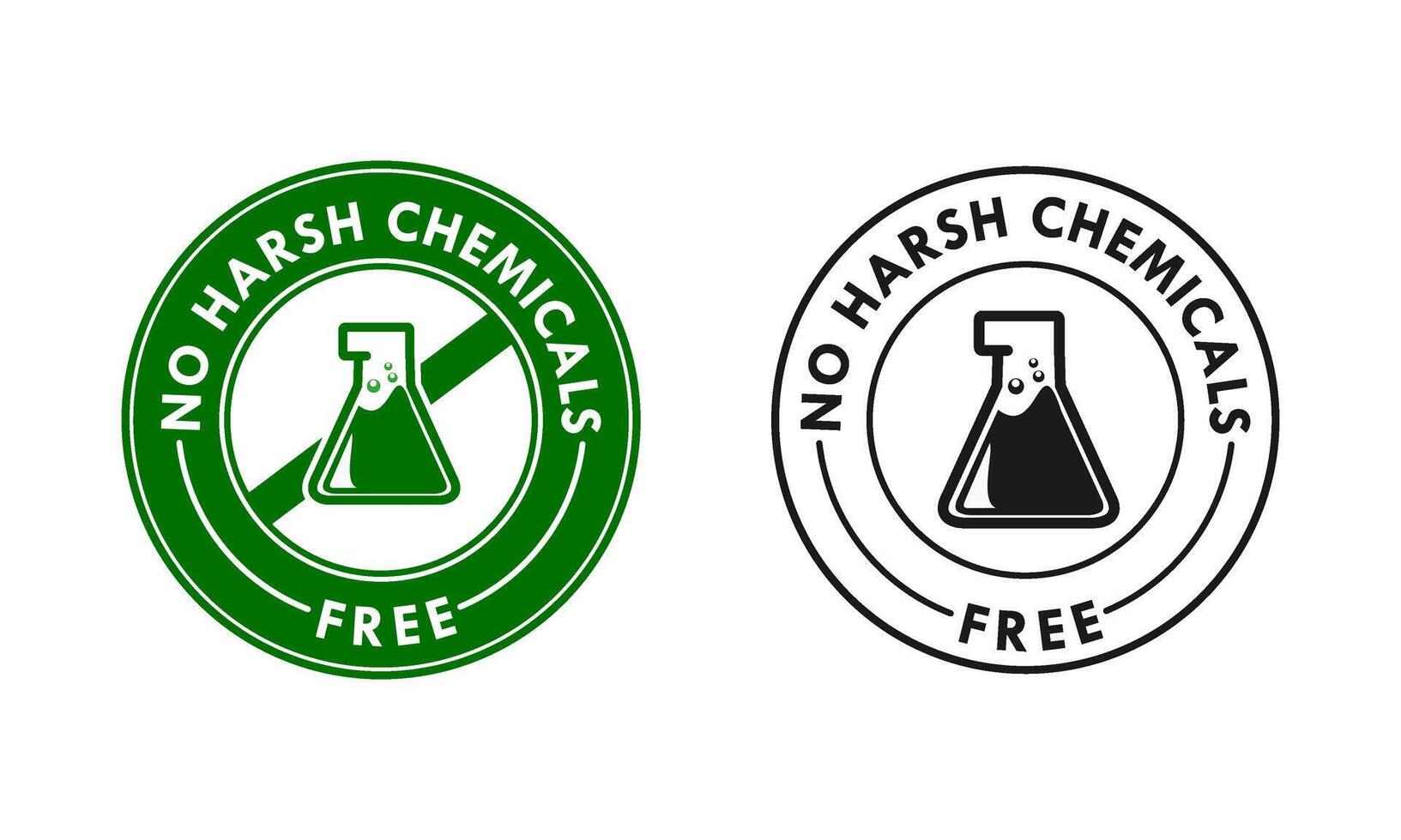 No harsh chemical badge template illustration vector