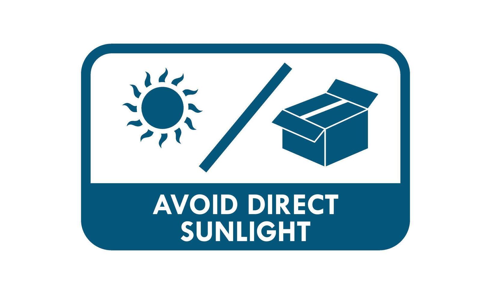 Avoid direct sunlight logo template illustration vector