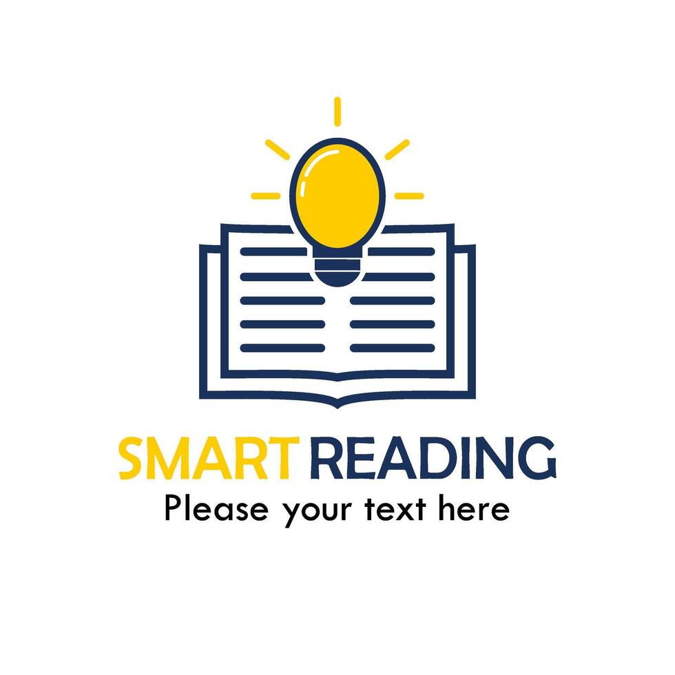 Smart reading symbol logo template illustration vector