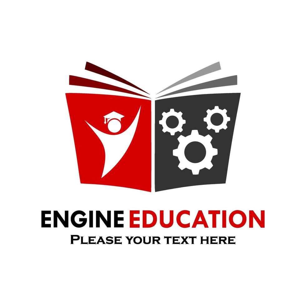 Engine education symbol logo template illustration vector