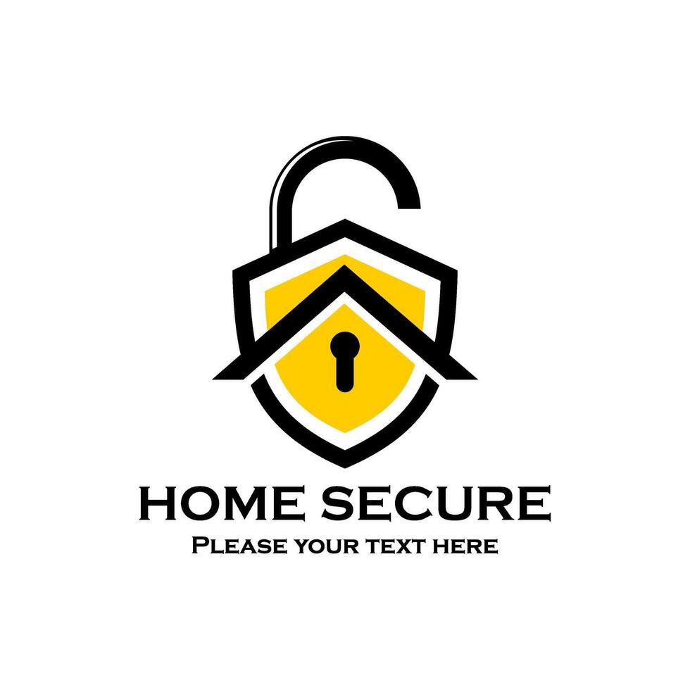 Home secure symbol logo template illustration vector