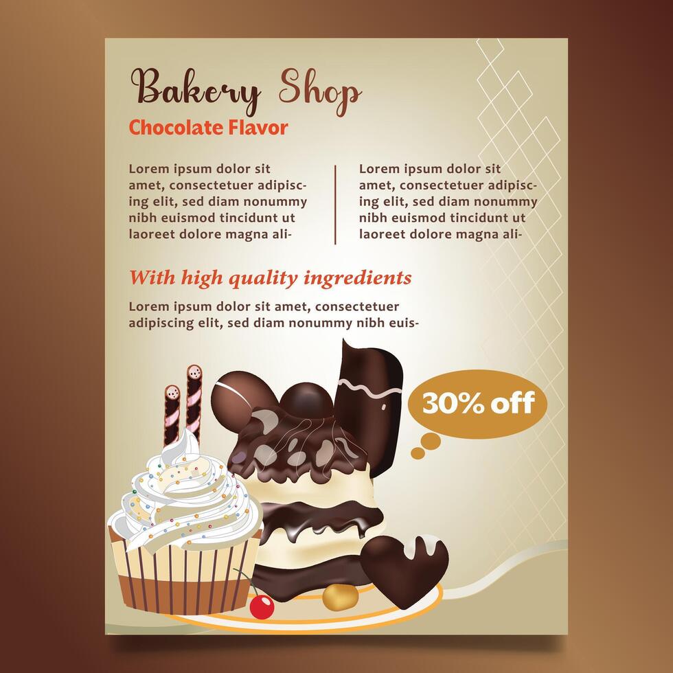 Bakery Flyer design vector