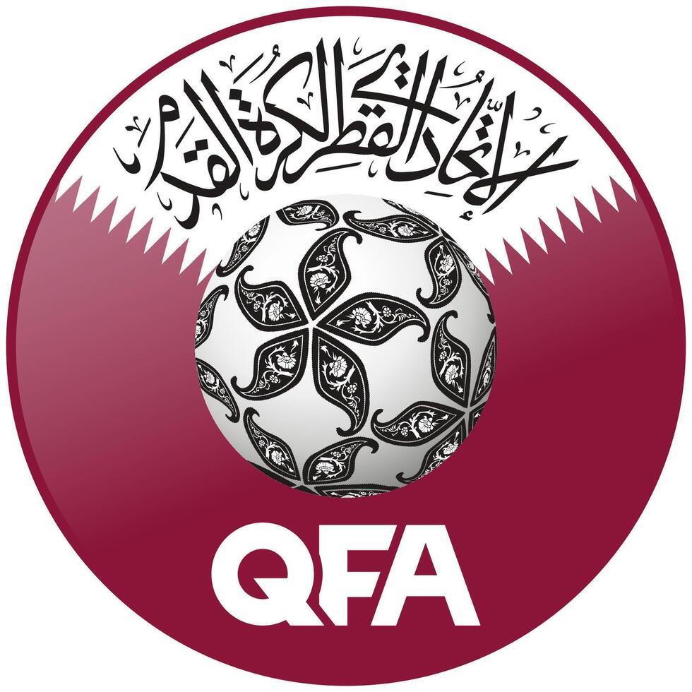 The logo of the national football team of Qatar vector