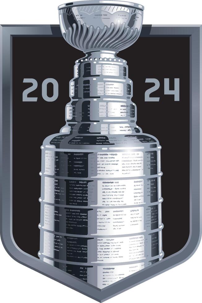 The logo of the Stanley Cup 2024 and the shield vector